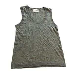 Officine Generale Esra Knit Sweater Tank Top in Grey